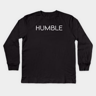 Humble (neon style light) Kids Long Sleeve T-Shirt